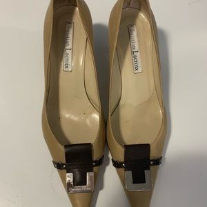 Christian Lacroix tan and brown Size 38 1/2 heels